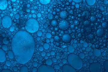 Aufkleber - Close up beautiful abstract aqua menthe bubbles in water extreme. Abstract nature pattrn for design.