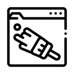 Poster - web site painting icon vector. web site painting sign. isolated contour symbol illustration