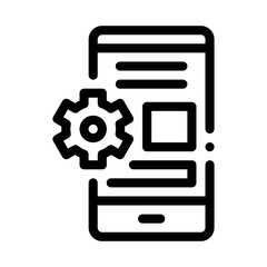 Poster - web site adaptive for phone icon vector. web site adaptive for phone sign. isolated contour symbol illustration