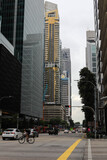 Fototapeta  - Singapore - January 20 2020 : streets, modern architecture of Singapore city