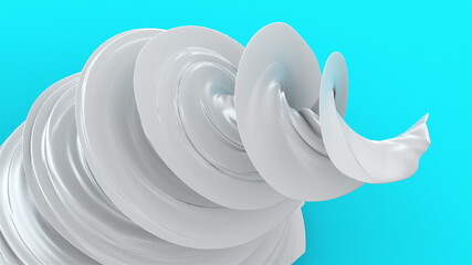 Poster - Growing vortex flow abstract, computer generated. 3d rendering modern composition, futuristic background