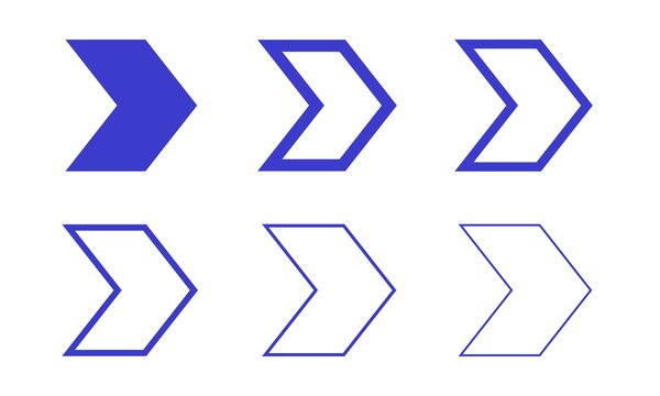 blue next arrow icons vector concept with white background