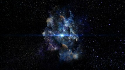Wall Mural - 4k flying through a thousand stars
