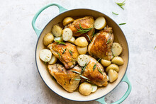 Roast Chicken And Potato Casserole With Rosemary