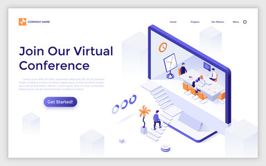 Isometric Landing Page Concept