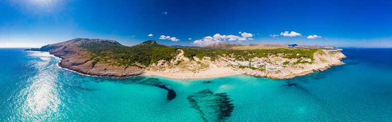Wall Mural - beautiful sandy beach of cala mesquida, mallorca, balearic islands, spain