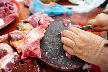 fresh beef ready to cook