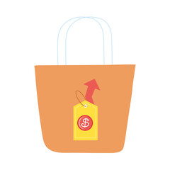 Poster - shopping bag with different icons and products