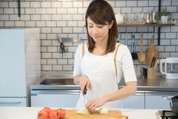 Poster - 料理をする女性