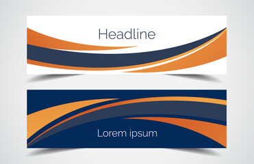 Wall Mural - set of modern design - vector web banners design background or header templates, horizontal advertis