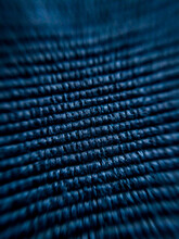 Macro Of Blue Woven Mat