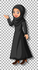 Sticker - Beautiful arabic lady cartoon character