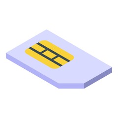 Poster - Personal sim card icon. Isometric of personal sim card vector icon for web design isolated on white background