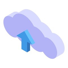 Poster - Personal information data cloud icon. Isometric of personal information data cloud vector icon for web design isolated on white background