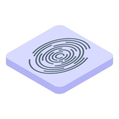 Poster - Personal information fingerprint icon. Isometric of personal information fingerprint vector icon for web design isolated on white background