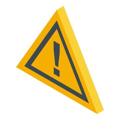 Attention danger authentication icon. Isometric of attention danger authentication vector icon for web design isolated on white background