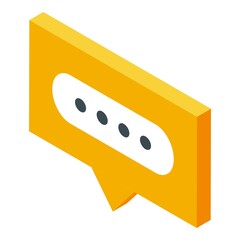 Poster - Chat authentication icon. Isometric of chat authentication vector icon for web design isolated on white background