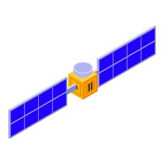 Poster - Space satellite remote access icon. Isometric of space satellite remote access vector icon for web design isolated on white background
