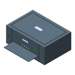 Poster - Home printer operating system icon. Isometric of home printer operating system vector icon for web design isolated on white background