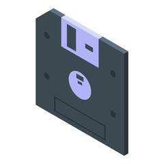 Poster - Floppy disk operating system icon. Isometric of floppy disk operating system vector icon for web design isolated on white background