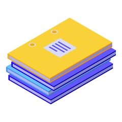 Poster - Storage documents icon. Isometric of storage documents vector icon for web design isolated on white background