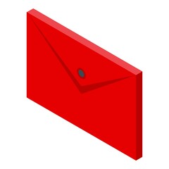 Poster - Map storage document icon. Isometric of map storage document vector icon for web design isolated on white background