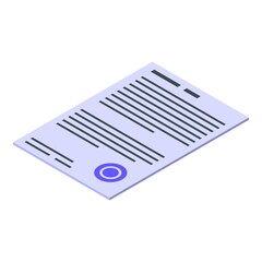 Poster - Paper storage document icon. Isometric of paper storage document vector icon for web design isolated on white background