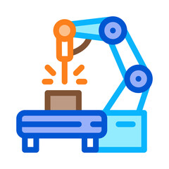 Poster - manufacturing engineering machine icon vector. manufacturing engineering machine sign. color symbol illustration