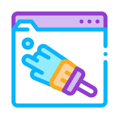 Poster - web site painting icon vector. web site painting sign. color symbol illustration