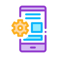 Poster - web site adaptive for phone icon vector. web site adaptive for phone sign. color symbol illustration