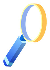 Poster - Loupe equipment for researching and analyzing. Element of digital marketing and searching technology lens symbol isolated on white. Business strategy with magnifier object for investigating vector