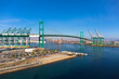 Vincent Thomas Bridge, Port of Los Angeles, San Pedro, California, USA