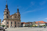 Fototapeta Miasto - view of the historic baroque market square in Ludwigsburg