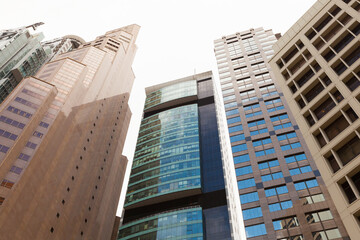 Wall Mural - Urban skyline with tall business skyscraper