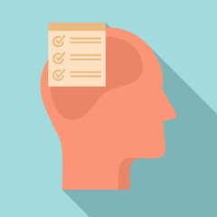 Sticker - Checklist neuromarketing icon. Flat illustration of checklist neuromarketing vector icon for web design