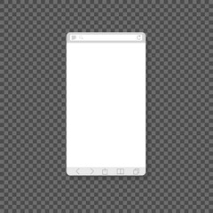 Canvas Print - Browser Window White Empty Template Mockup. Vector