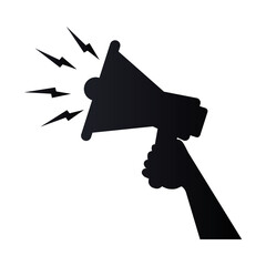 Canvas Print - megaphone protest device isolated icon