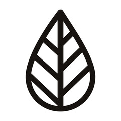 Sticker - ecology leaf plant isolated icon