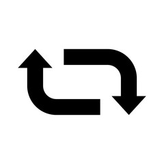 Fototapete - Refresh arrow loop vector icon. Reload, repeat, recycle icon