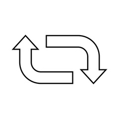 Fototapete - Refresh arrow loop vector icon. Reload, repeat, recycle icon