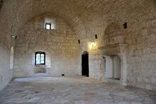 A Hall Inside The 15th Century Kolossi Castle, Former Crusader Stronghold Near  Limassol, Cyprus