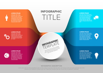 Poster - Vector multipurpose Infographic template made from stripes