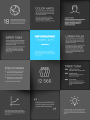 Poster - multipurpose mosaic infographic made from squares