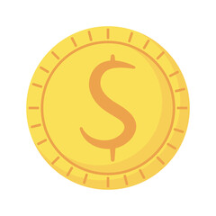 Poster - coin money dollar isolated icon