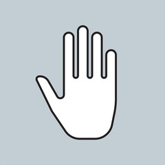 Poster - Male hand icon for web and mobile design. Vector illustration.