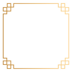 Canvas Print - golden square frame decoration icon