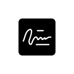 Poster - signature icon. application icon. perfect for logo, website, application, presentation and more product. icon design solid style
