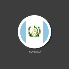 Wall Mural - Guatemala flag Vector circle with flags.	