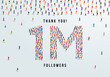 © Sudarsan Thobias - Thank you 1 million or one million followers design concept made of people crowd vector illustration.