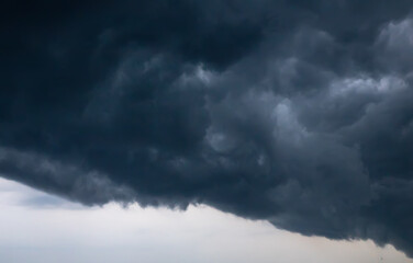 Dark sky before a thunderstorm